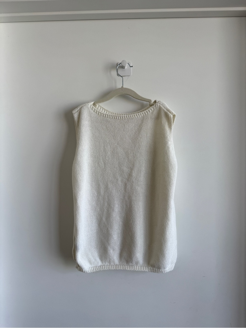 Source Unknown Cream Knit Tank Top
